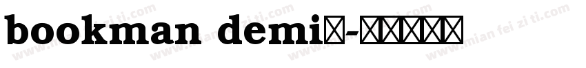 bookman demi字字体转换